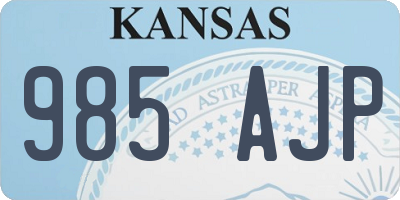 KS license plate 985AJP