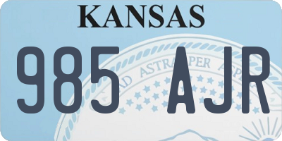 KS license plate 985AJR