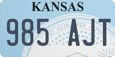 KS license plate 985AJT