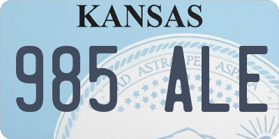 KS license plate 985ALE