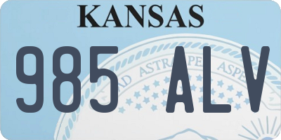KS license plate 985ALV