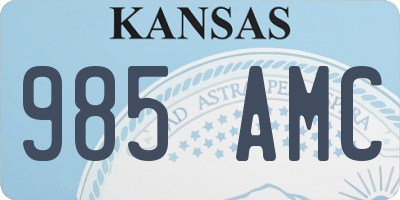 KS license plate 985AMC