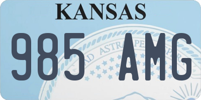 KS license plate 985AMG