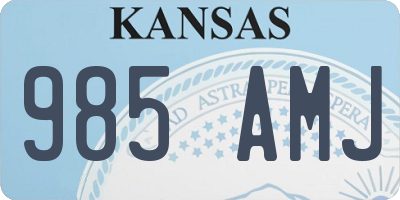 KS license plate 985AMJ
