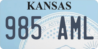 KS license plate 985AML