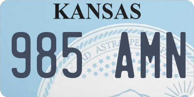 KS license plate 985AMN