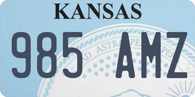 KS license plate 985AMZ