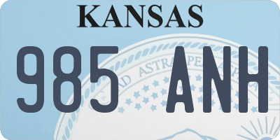 KS license plate 985ANH