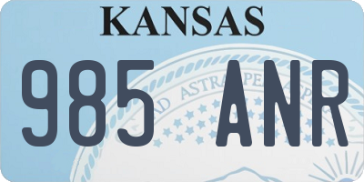 KS license plate 985ANR
