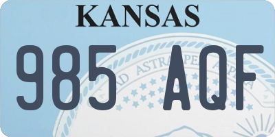 KS license plate 985AQF