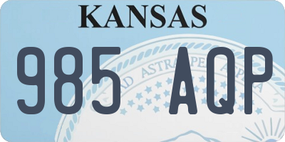 KS license plate 985AQP