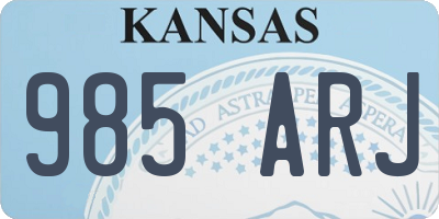 KS license plate 985ARJ