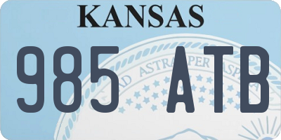 KS license plate 985ATB