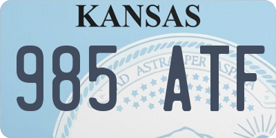 KS license plate 985ATF