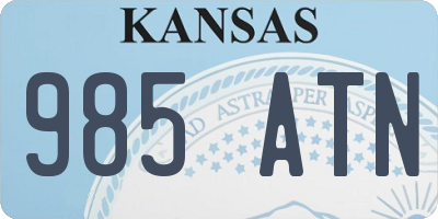 KS license plate 985ATN