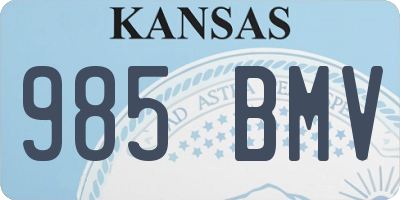 KS license plate 985BMV