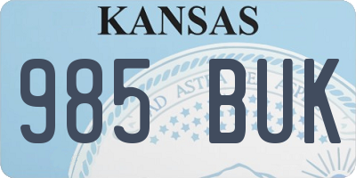 KS license plate 985BUK