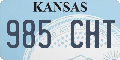 KS license plate 985CHT