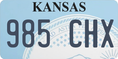 KS license plate 985CHX