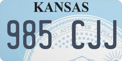 KS license plate 985CJJ