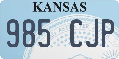 KS license plate 985CJP