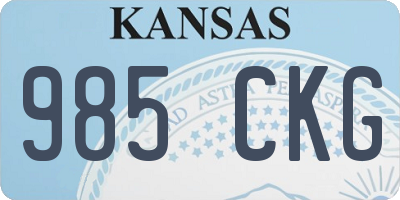 KS license plate 985CKG