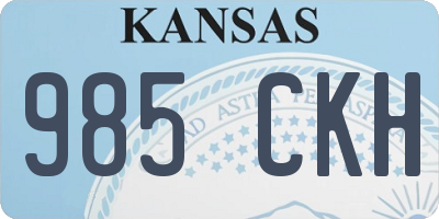 KS license plate 985CKH