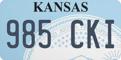 KS license plate 985CKI