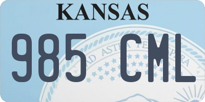 KS license plate 985CML