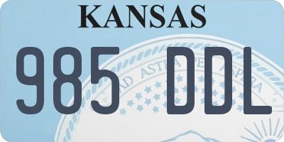 KS license plate 985DDL