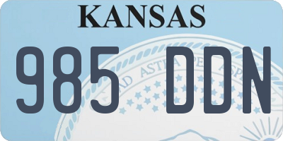 KS license plate 985DDN