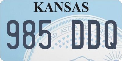 KS license plate 985DDQ