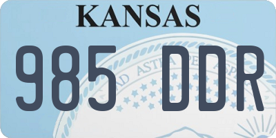 KS license plate 985DDR