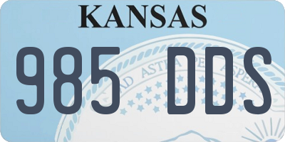 KS license plate 985DDS