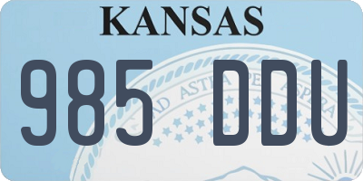 KS license plate 985DDU