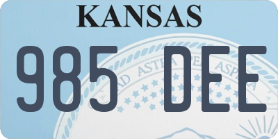 KS license plate 985DEE