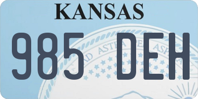 KS license plate 985DEH