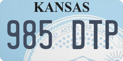 KS license plate 985DTP