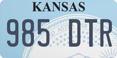 KS license plate 985DTR