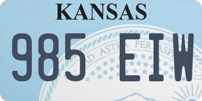 KS license plate 985EIW