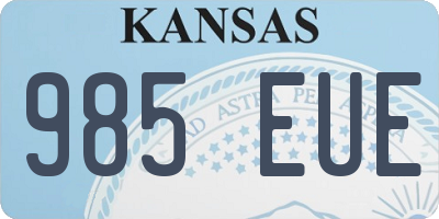 KS license plate 985EUE