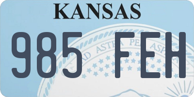 KS license plate 985FEH