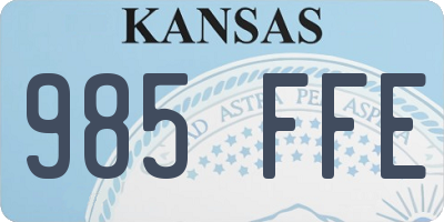 KS license plate 985FFE