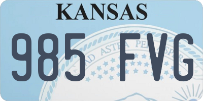 KS license plate 985FVG