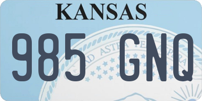 KS license plate 985GNQ