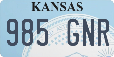 KS license plate 985GNR