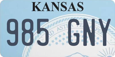 KS license plate 985GNY