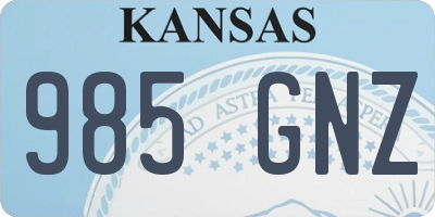 KS license plate 985GNZ