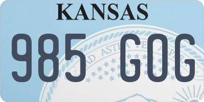 KS license plate 985GOG