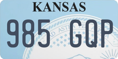 KS license plate 985GQP